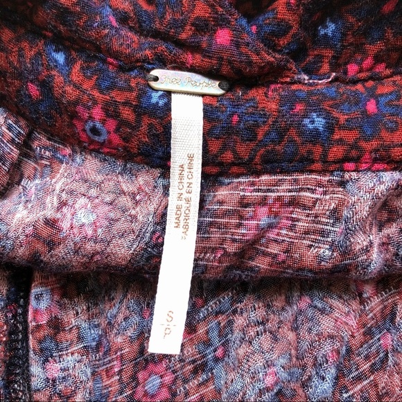 Free People Sunset Jumpsuit Red Floral Strappy Backless Boho - Picture 13 of 16